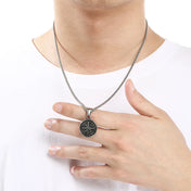 Compass Stainless Steel Necklace Pendant Vintage