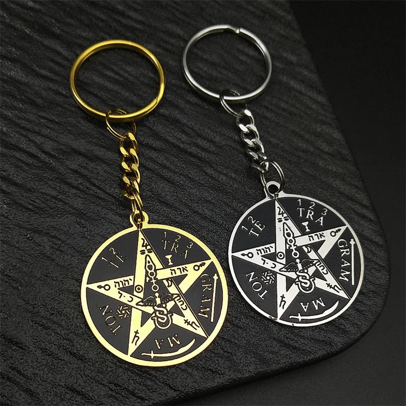 Star Key Steel Pendant Witchcraft Gothic Dark