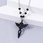 Gothic Skull Love Heart Necklace for Women Men Religious Crucifix Necklaces Punk Jewelry Gifts