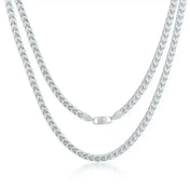 Iced Out Franco Link Chain Necklace 8mm — Two-Tone