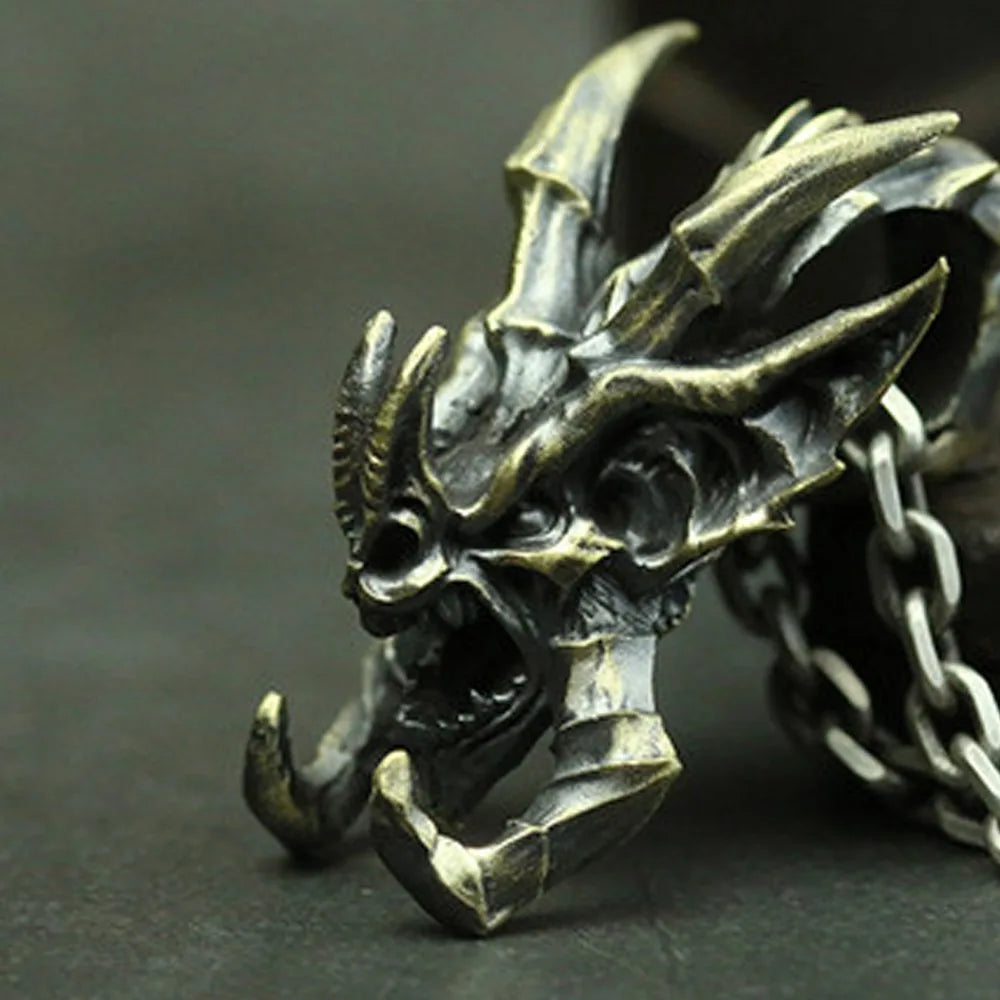 Bat Skull Pendant Necklace