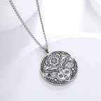 Archangel Raphael Winged Medallion Necklace — Stainless Steel