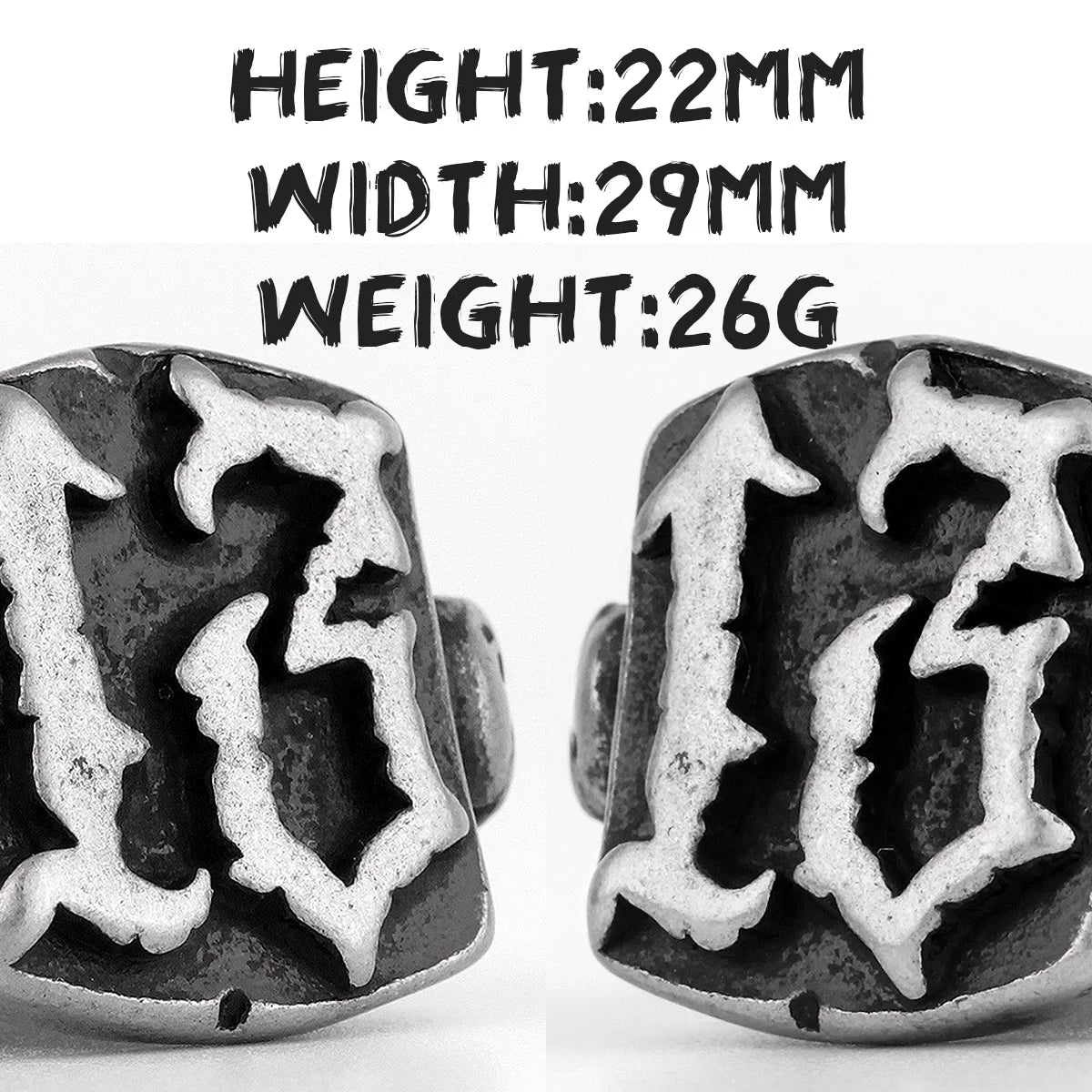 Lucky 13 Skull Ring — Stainless Steel