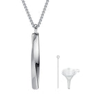 Vnox Stainless Steel Mobius Bar Pendant Necklaces for Men,Simple Cremation Ashes Urn Jewelry,Memorial Keepsake Collar Gifts
