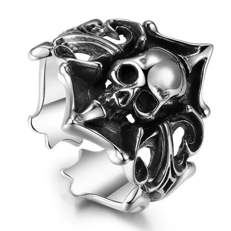Gothic Ghost Pirate Skull Ring — Stainless Steel