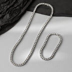 Iced Out Tennis Chain Bracelet 5mm — Silver