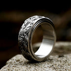 Vintage Stainless Steel Knights Templar Rings For Men Women Hip Hop Biker Cross Warriors Red Shield Ring Amulet Jewelry