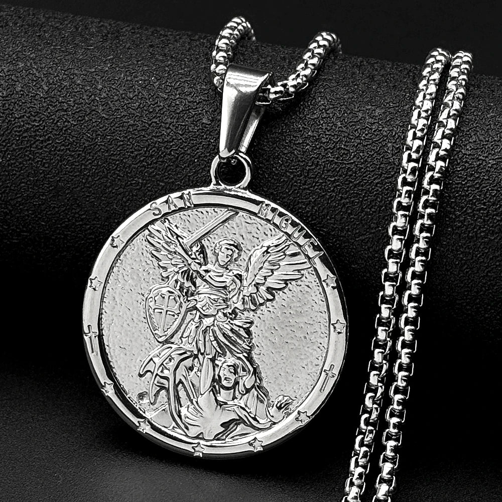 Saint Michael Angel Medal Pendant