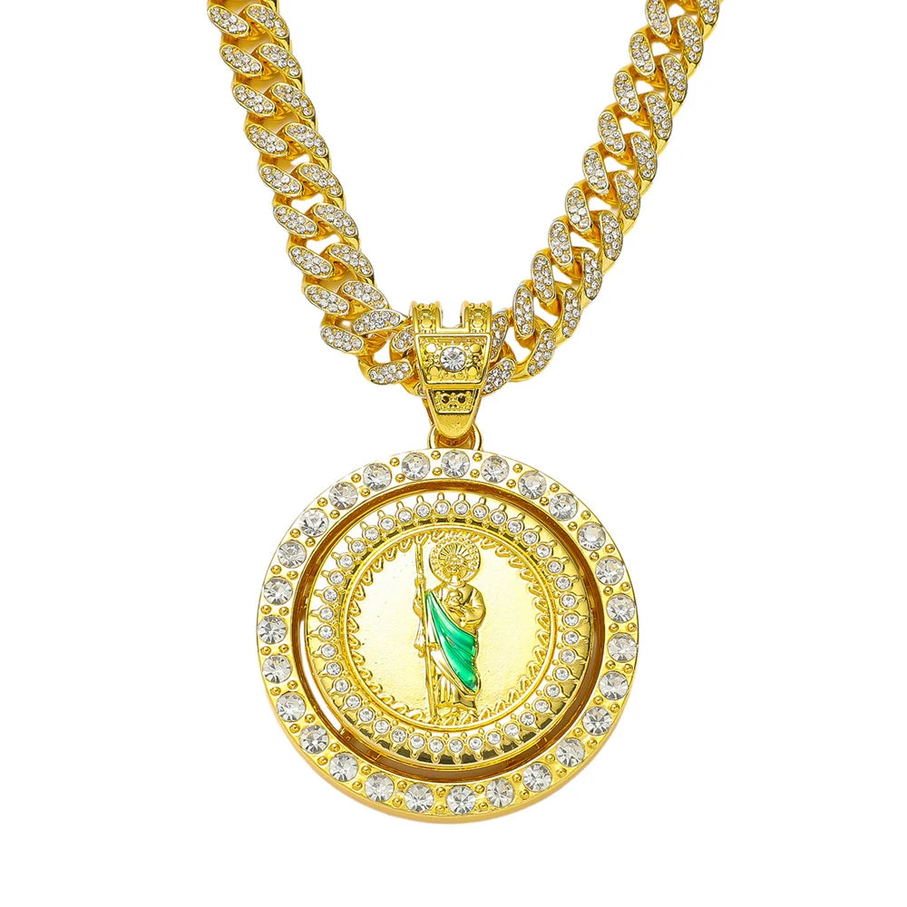 St. Jude Pendant Necklace — Cuban Chain