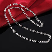 Silver 4MM Plain Chain Necklace 40-75cm — Minimal