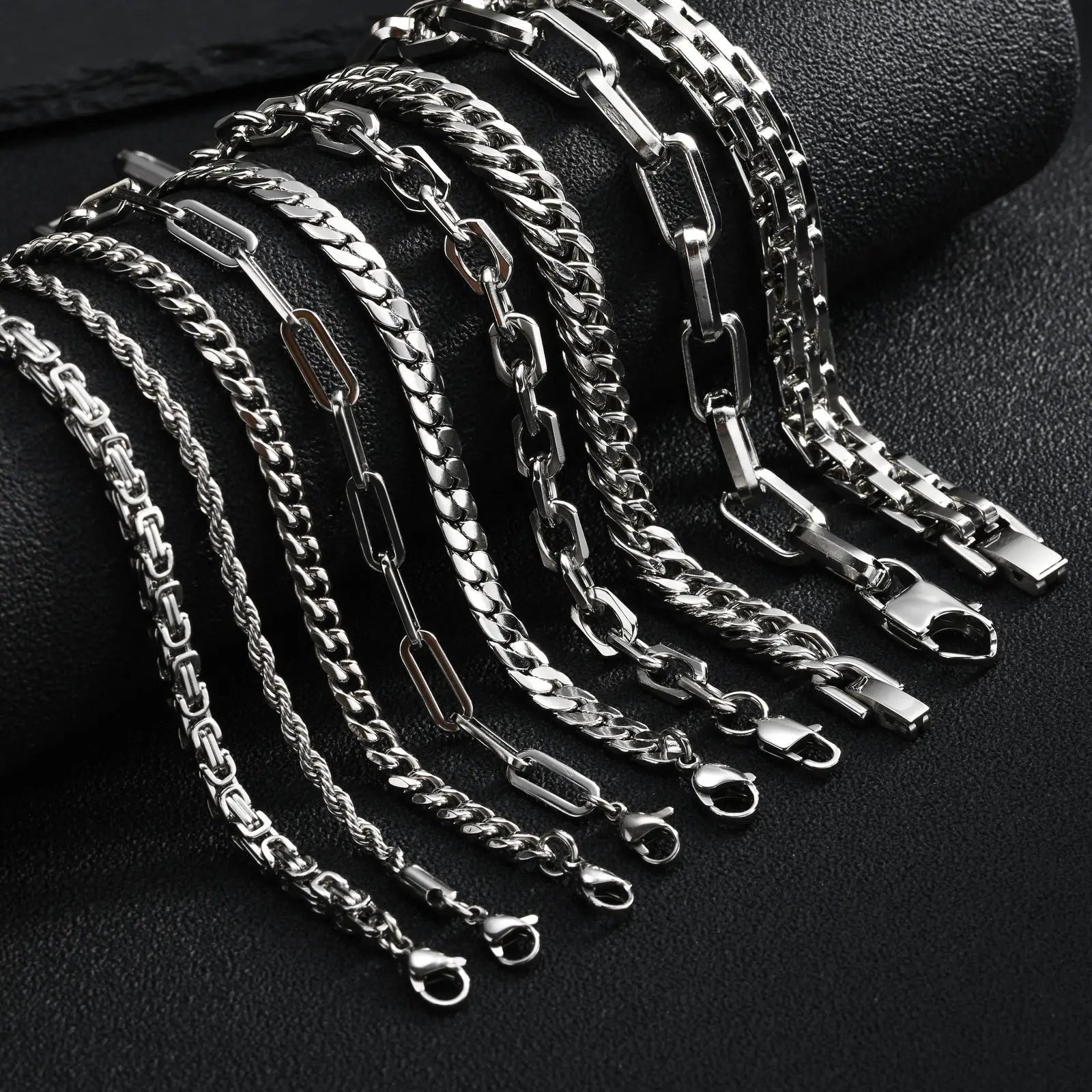 Braided Link Chain Bracelet — Silver