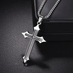 Christian Jesus Cross Necklace For Women Men Stainless Steel Chains Choker Religion Pendants Jewelry Prayer Baptism Gift
