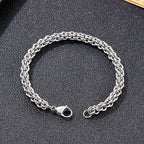 Cable Link Chain Bracelet Necklace Set 7mm — Stainless Steel