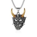 Skull Demon Steel Pendant Gothic Vintage Mask
