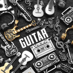 Guitar Tape Pendant Necklace Stainless Steel