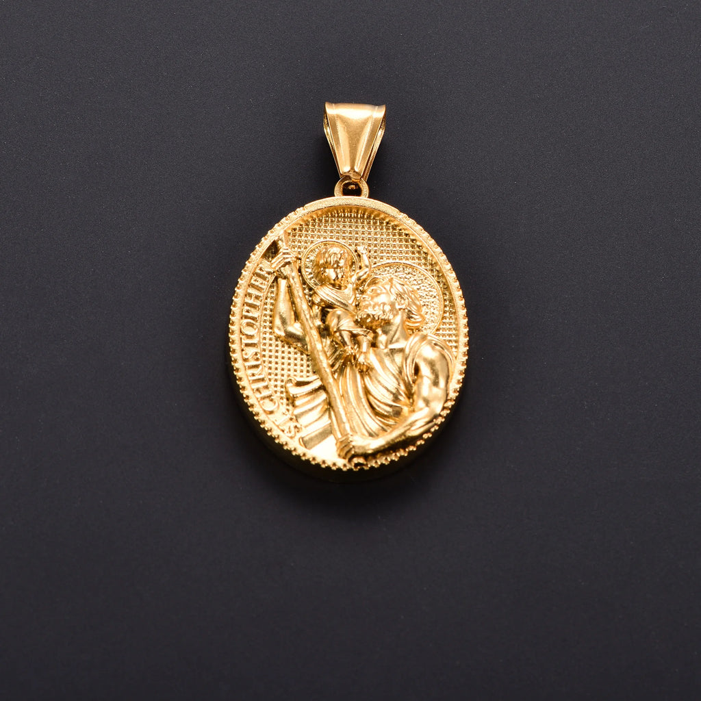 Jesus Cross Gold Pendant Necklace