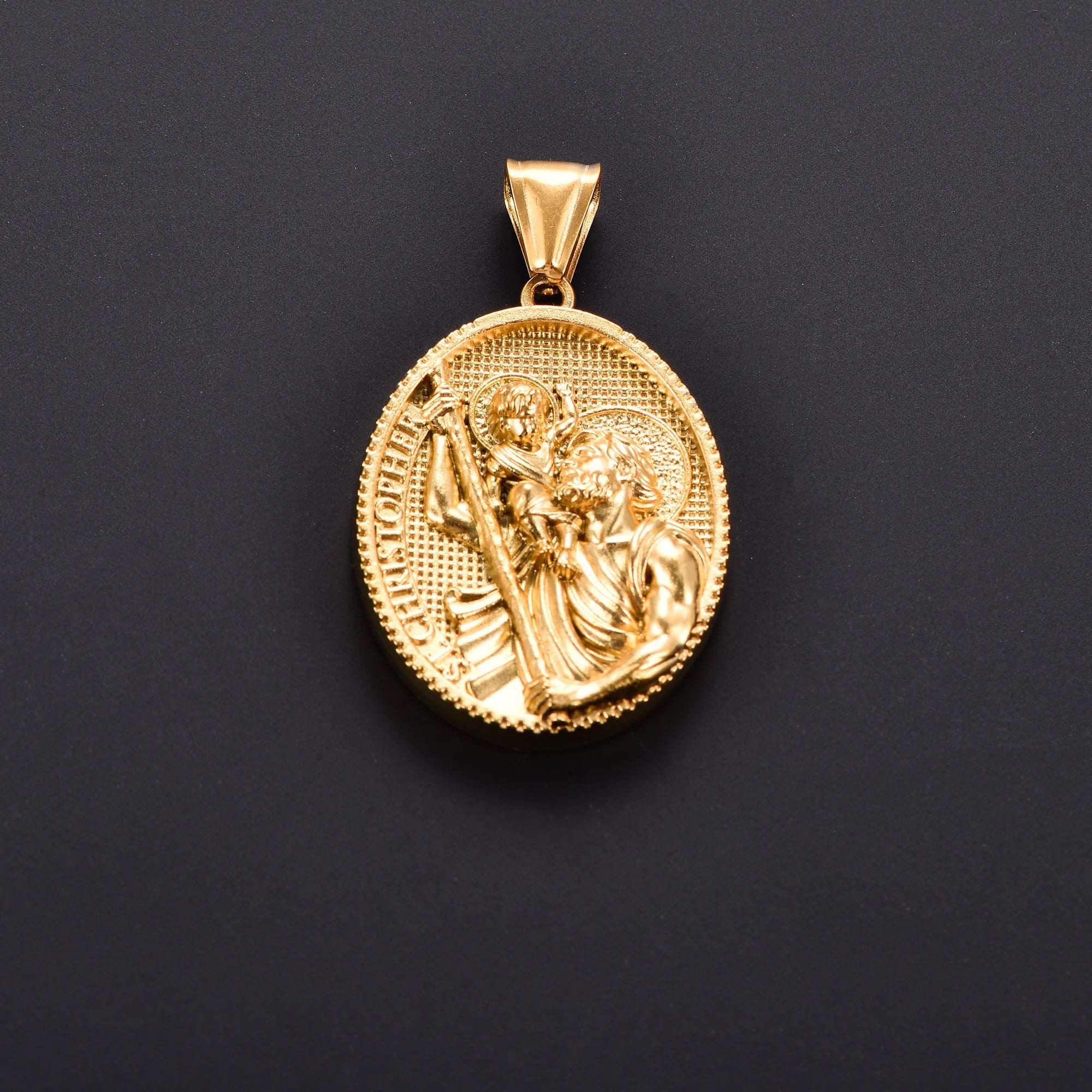 Jesus Cross Gold Pendant Necklace
