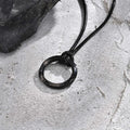 Vnox Retro Niche Viking Mobius Necklaces For Men Stainless Steel Round Pendant With 60cm Rope/Metal Chain Four Color
