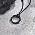 Vnox Retro Niche Viking Mobius Necklaces For Men Stainless Steel Round Pendant With 60cm Rope/Metal Chain Four Color