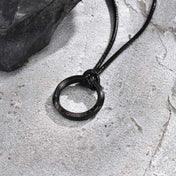 Viking Mobius Round Pendant Necklace — Stainless