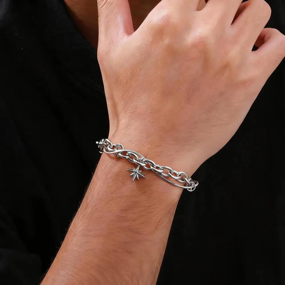 Star Chain Bracelet — Stainless Steel