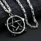 Gothic Steel Pendant Vintage Pentagram Punk