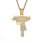 Hip Hop Iec Out Put Crystal Zirconia Dollar Sign Pendant Necklace Fashion Punk Cool Rock Rap Party Jewelry Accessories