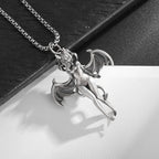 Seraph Warrior Pendant Necklace — Zinc Alloy