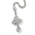 THE BLING KING 3pcs Cross Set Pendant Necklace Iced Out Baguettecz Cubic Zirconia Link Chain Luxury Hiphop Jewelry For