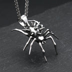 Gothic Vintage Stainless Steel Spider Pendant Fashion Punk Unique Animal Necklaces For Men Women Party Jewelry