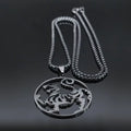 Karate Symbol Pendant Necklace — Stainless Steel