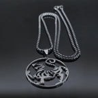 Karate Symbol Pendant Necklace — Stainless Steel