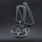 Karate Symbol Pendant Necklace — Stainless Steel