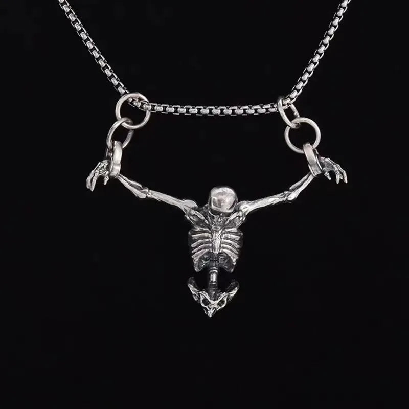 Skull Pendant Necklace — Vintage Gothic