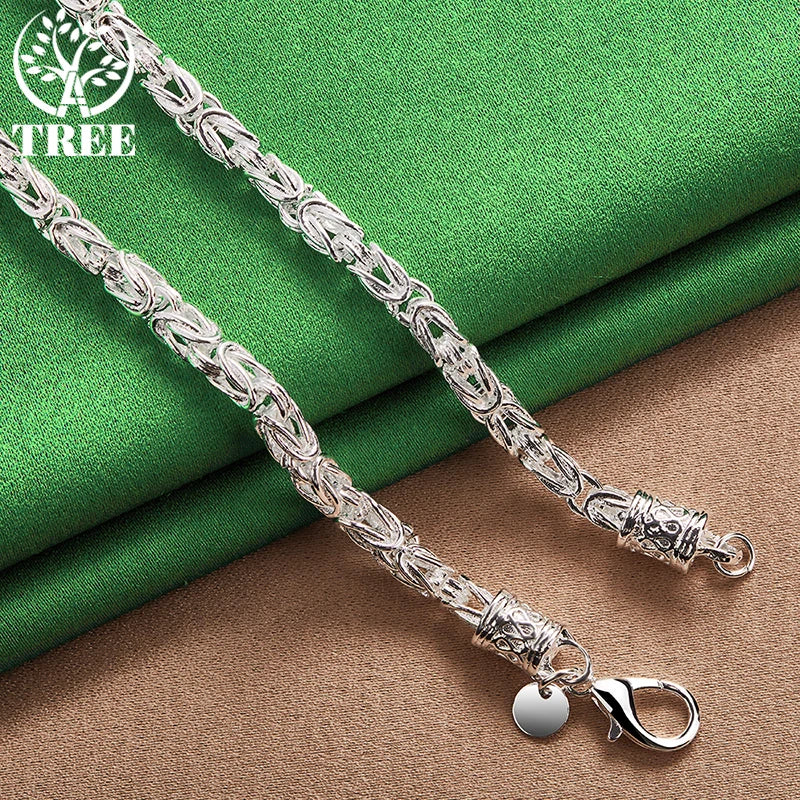 ALITREE 925 Sterling Silver Dragon Keel Chain Necklace For Women Men Engagement Wedding Fashion Jewelry Birthday