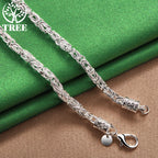 ALITREE 925 Sterling Silver Dragon Keel Chain Necklace For Women Men Engagement Wedding Fashion Jewelry Birthday