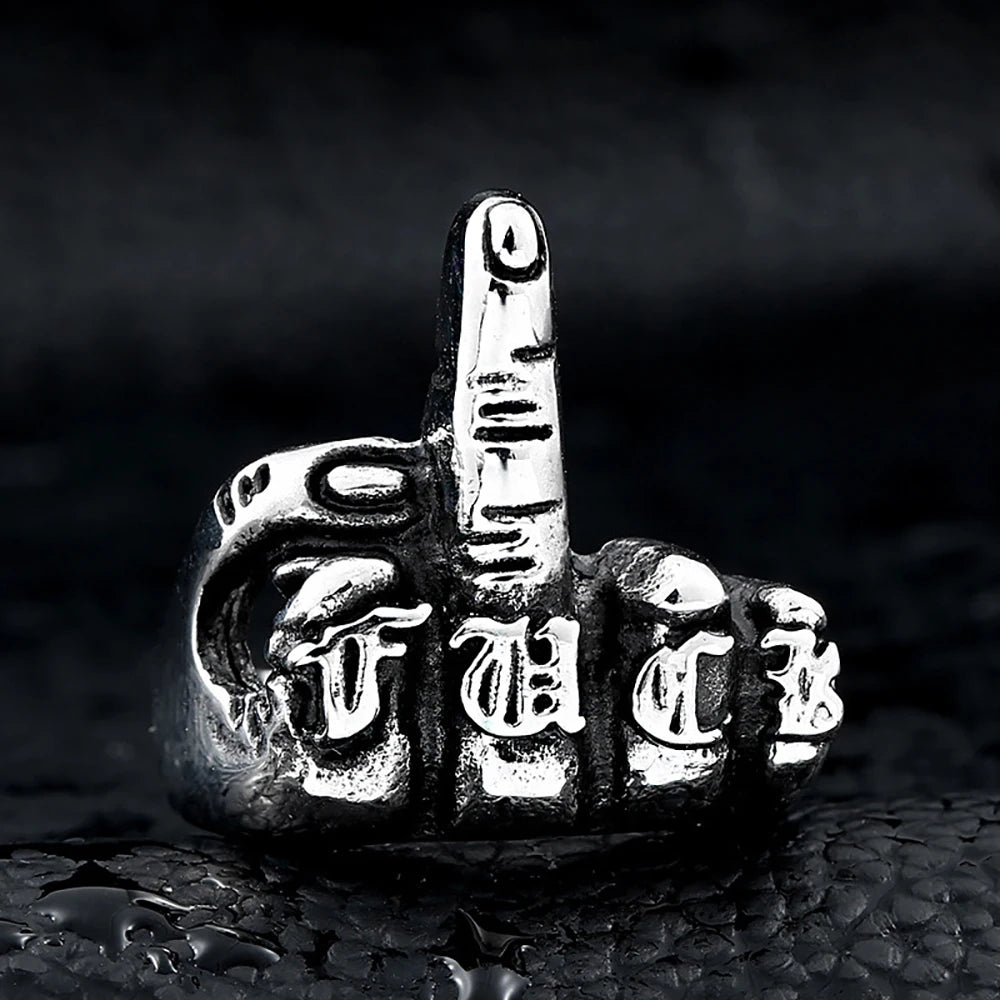 Middle Finger Ring — Stainless Steel