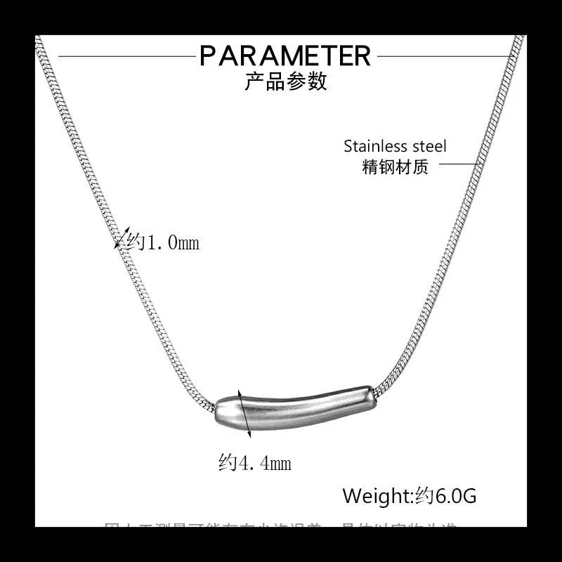 Snake Bone Necklace — Stainless Steel