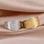 My Shape Lion Rings for Men Punk Celtics Knot Animals Resizable Stainless Steel Finger Ring Nordic Vintage Jewelry