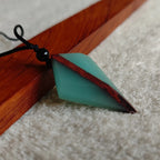 Wood Resin Night Light Pendant Necklace