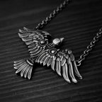 Viking Crow Wings Choker Necklace — Gothic, Zinc Alloy