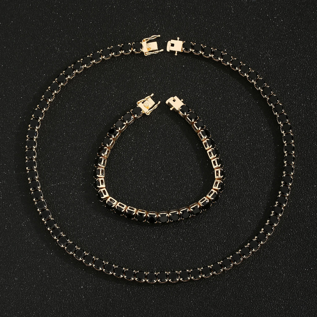 Fashionable Exquisite 6mm Bracelet and Necklace Set Design Anniversary Gift