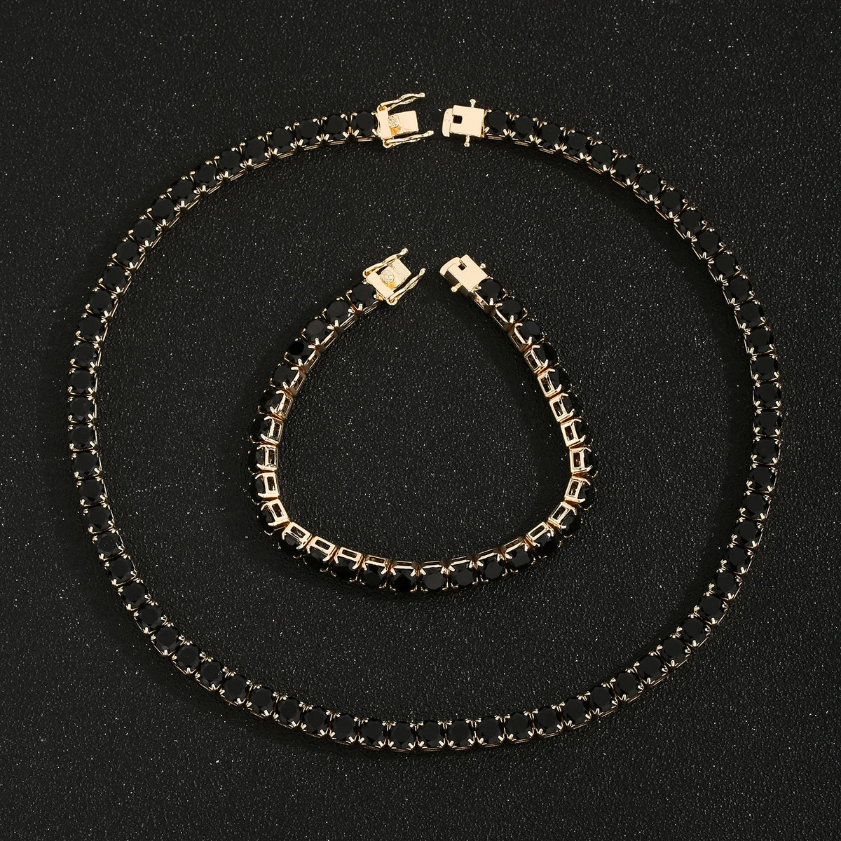 Fashionable Exquisite 6mm Bracelet and Necklace Set Design Anniversary Gift