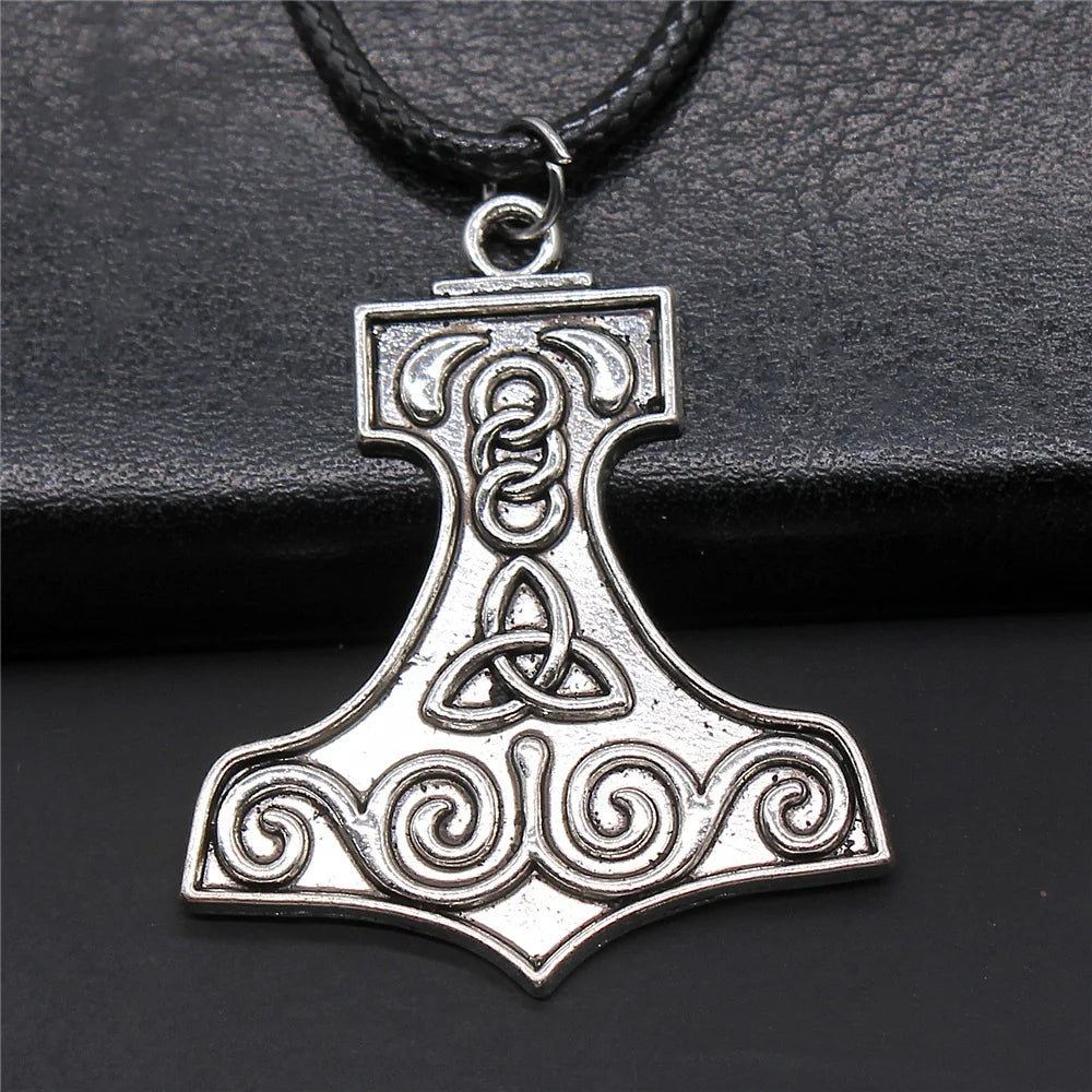 Triquetra Knot Statement Pendant Necklace