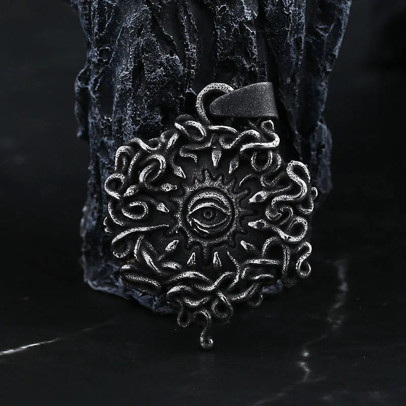 Eye of God Stainless Steel Pendant Necklace