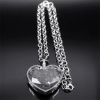 Gothic Heart Silver Pendant Punk Crystal Y2k Nzzz369-1