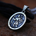 Men Stainless Steel Catholic Patron Saint Pendant Michael St. Michael The Archangel Pendant Necklace Jewelry Gifts Dropshipping