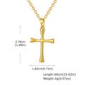 Cross Gold Sweater Chain Necklace — Stainless Steel