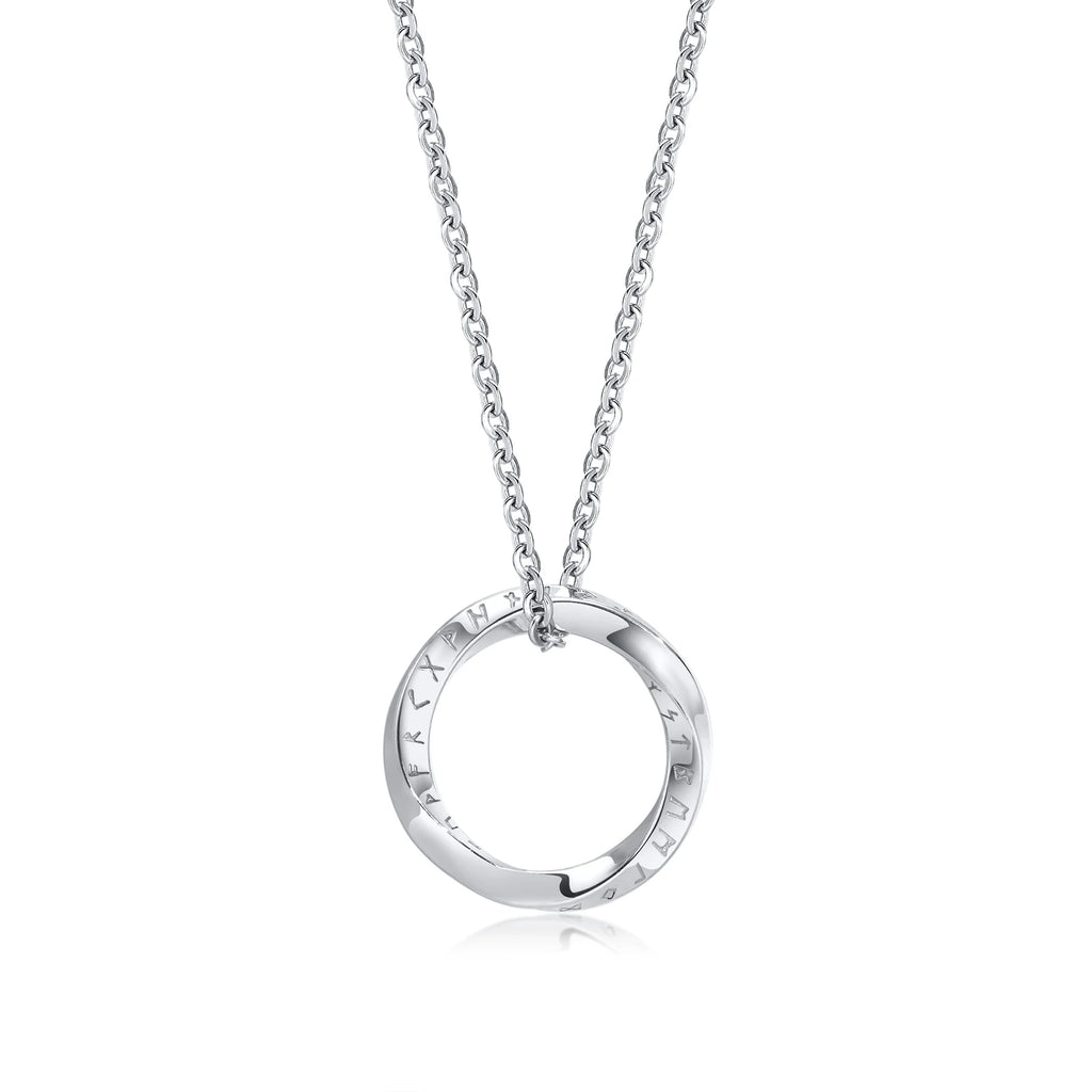 Vnox Norse Viking Pendant Necklaces, Men Twisted Stainless Steel Mobius Triangle Charm, Vegvisir Nordic Valknut