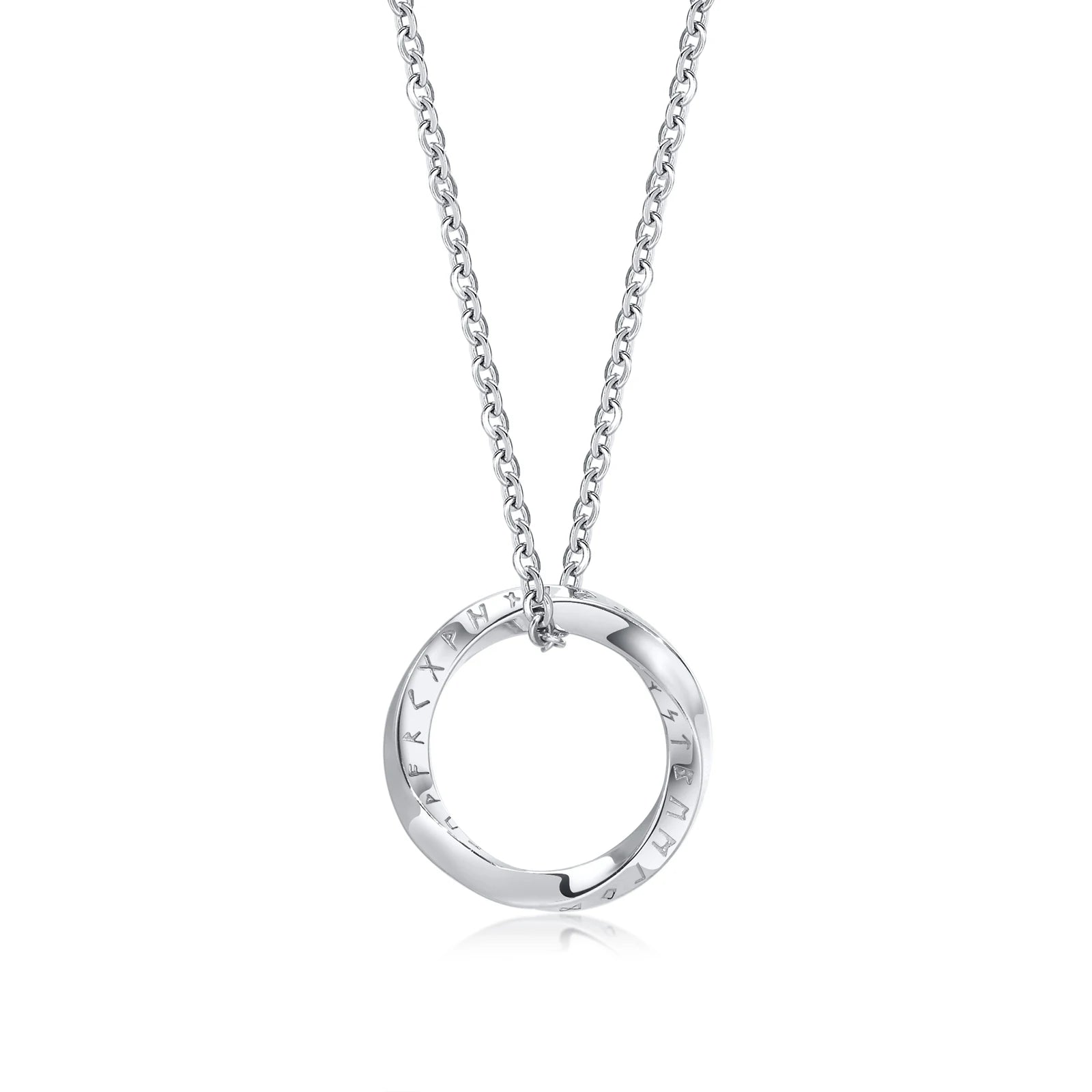 Vnox Norse Viking Pendant Necklaces, Men Twisted Stainless Steel Mobius Triangle Charm, Vegvisir Nordic Valknut